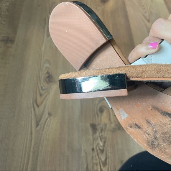 Steve Madden Tuzzo sandal woman size 8 summer slip on triple color block straps - Picture 6 of 12